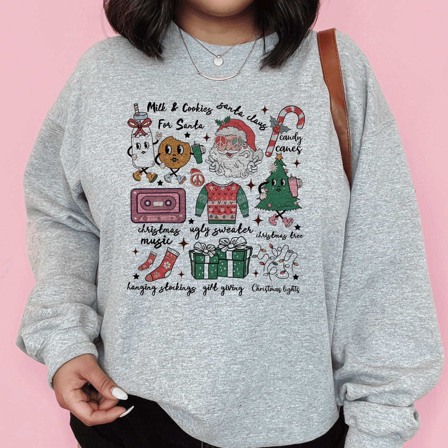 Retro Christmas Cheer Icon Sweatshirt