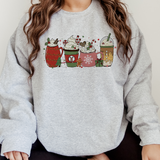 Cozy Festive Coffee Cups Sweatshirt