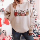 Cozy Festive Coffee Cups Sweatshirt