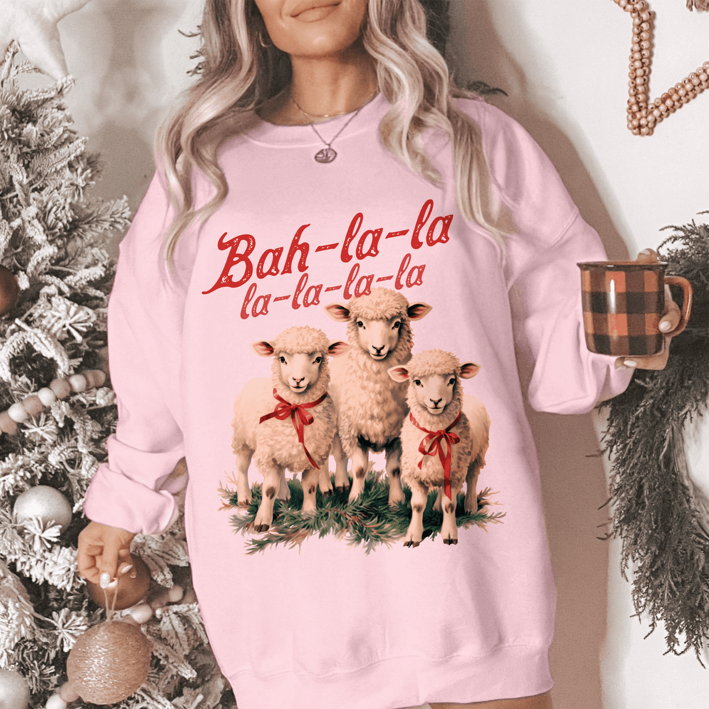 Festive Sheep Bah-la-la-la-la Holiday Sweatshirt