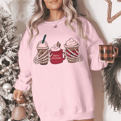 Christmas Skeleton Frap Delight Sweatshirt