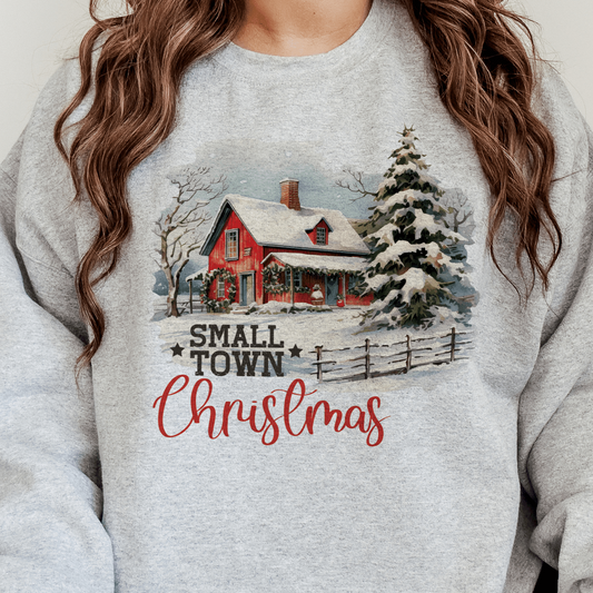 Small Town Christmas Winter Scene Sweatshirt