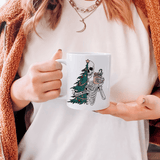 Sorta Scary, Sorta Merry Skeleton Holiday Christmas 12 oz Ceramic Mug