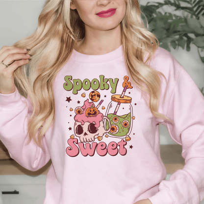 Spooky and Sweet Skeleton Mug Sweatshirt