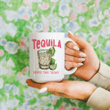 Humorous 'Tequila: Cheaper Than Therapy' 12 oz Ceramic Mug