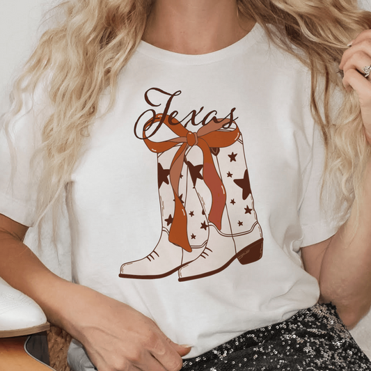 Coquette Inspired Austin Western Boots T Shirt