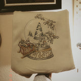 Embroidered Vintage Christmas Snow Globe Sweatshirt or T Shirt