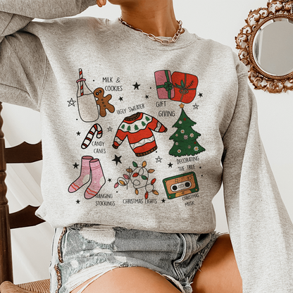 Christmas Traditions Illustrated Sweatshirt