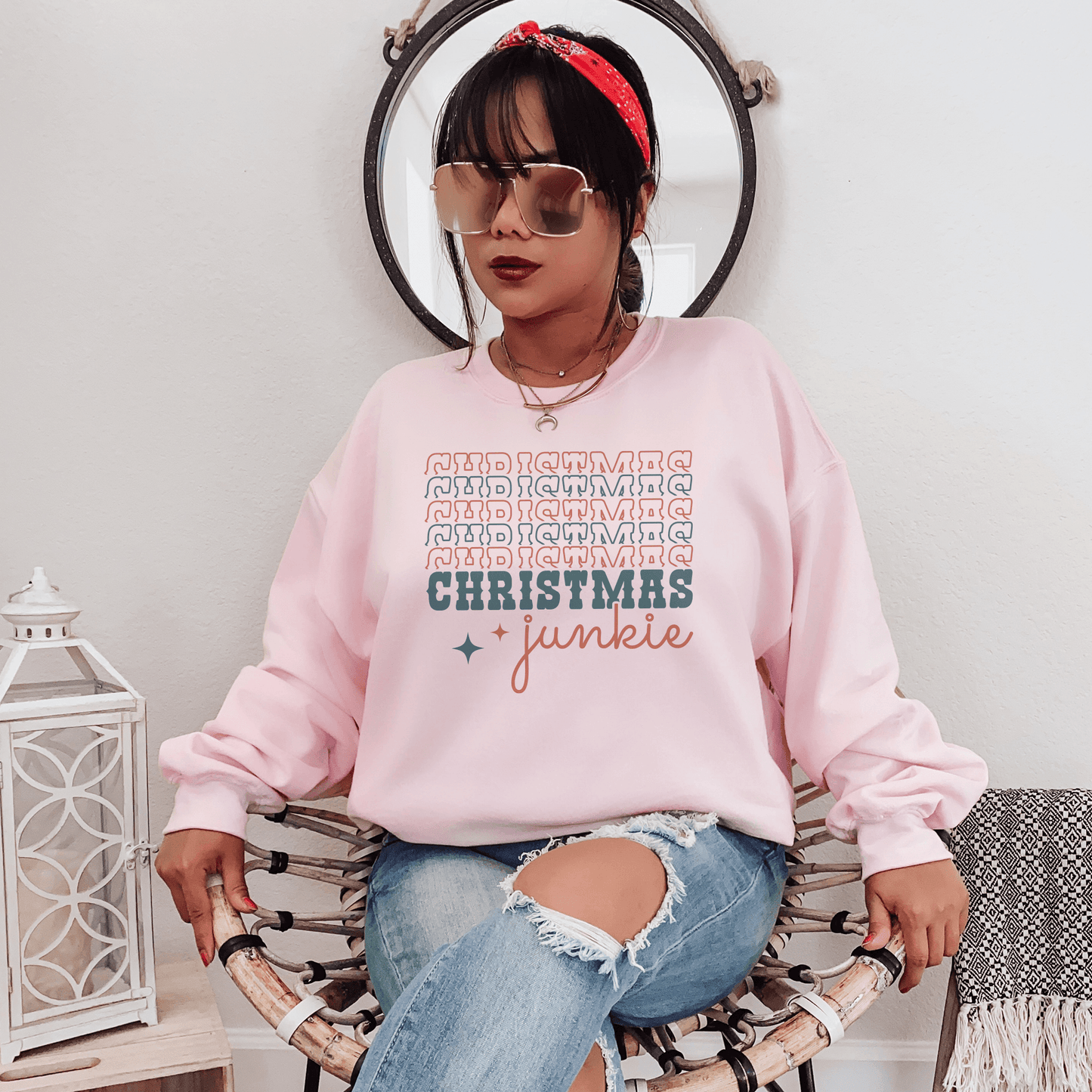 Holiday Enthusiast Christmas Junkie Sweatshirt