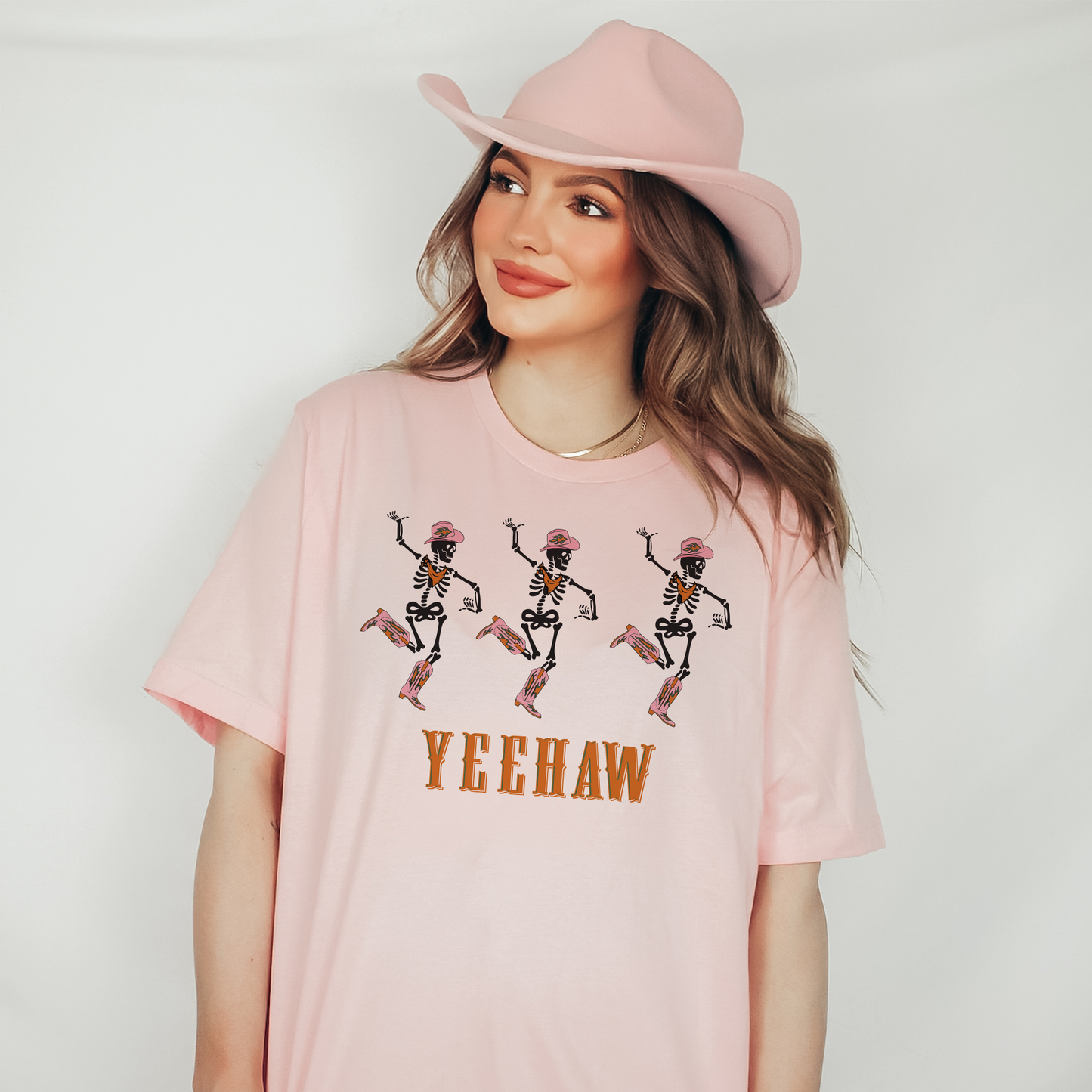 Yeehaw Cowgirl Skeletons T Shirt