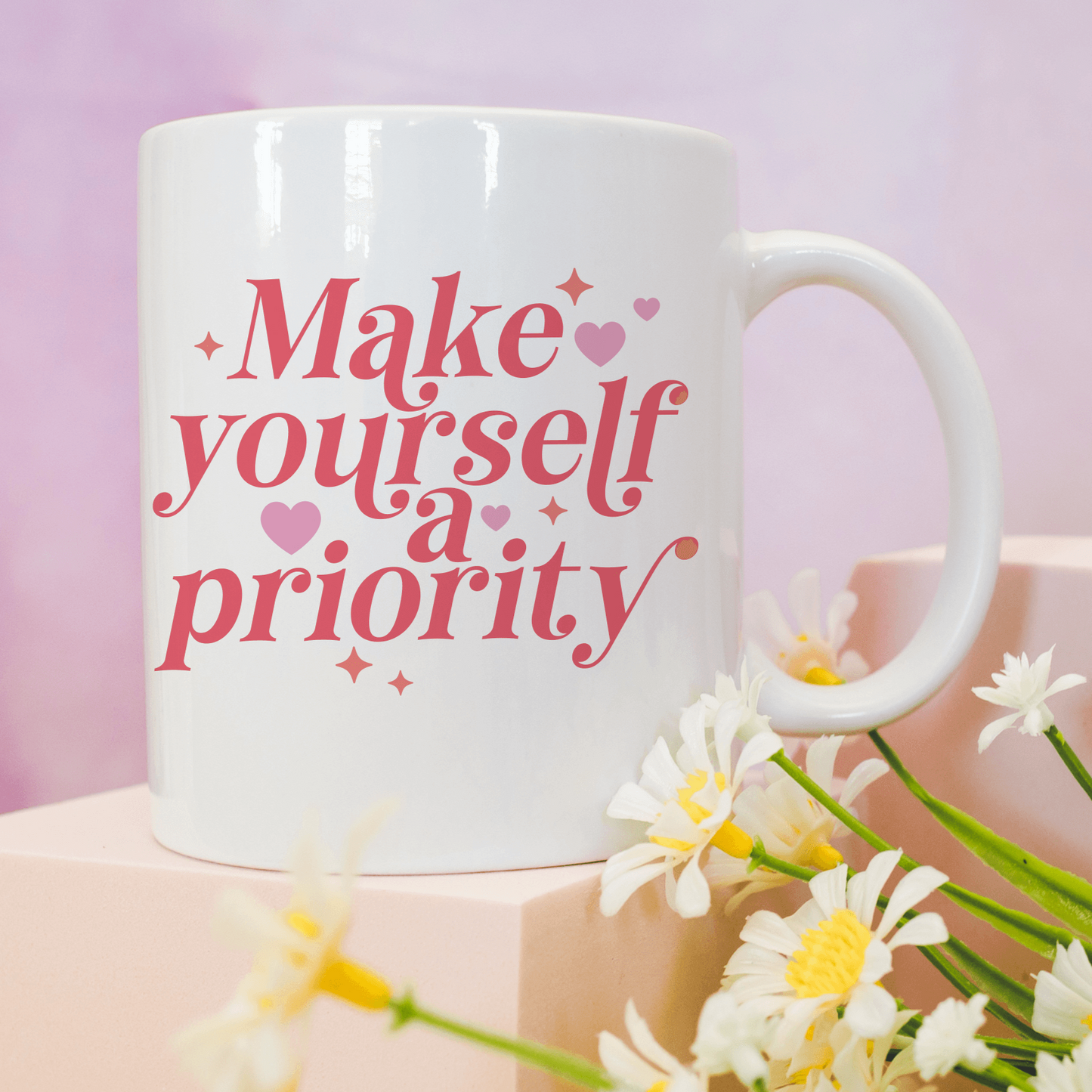 Empowering Self-Care 'Make Yourself a Priority' 12 oz Ceramic Mug