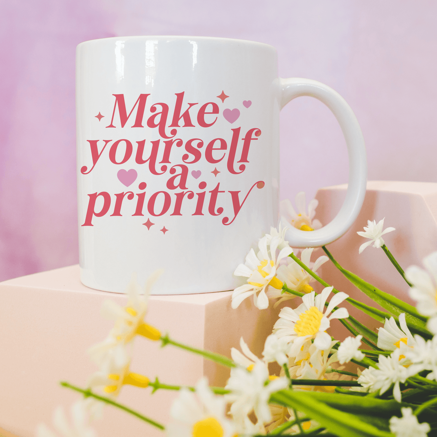 Empowering Self-Care 'Make Yourself a Priority' 12 oz Ceramic Mug