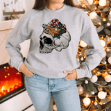 Festive Christmas Skull Sweatshirt