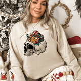 Festive Christmas Skull Sweatshirt