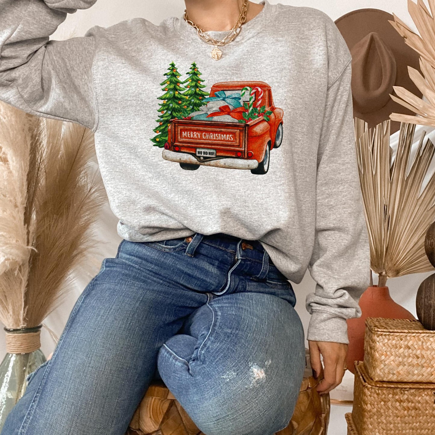 Christmas Holiday Truck Sweatshirt