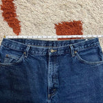 Custom Wrangler high waisted denim cutoff shorts in size 16