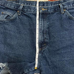 Custom Wrangler high waisted denim cutoff shorts in size 16