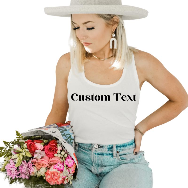 Customized Text Tank Top