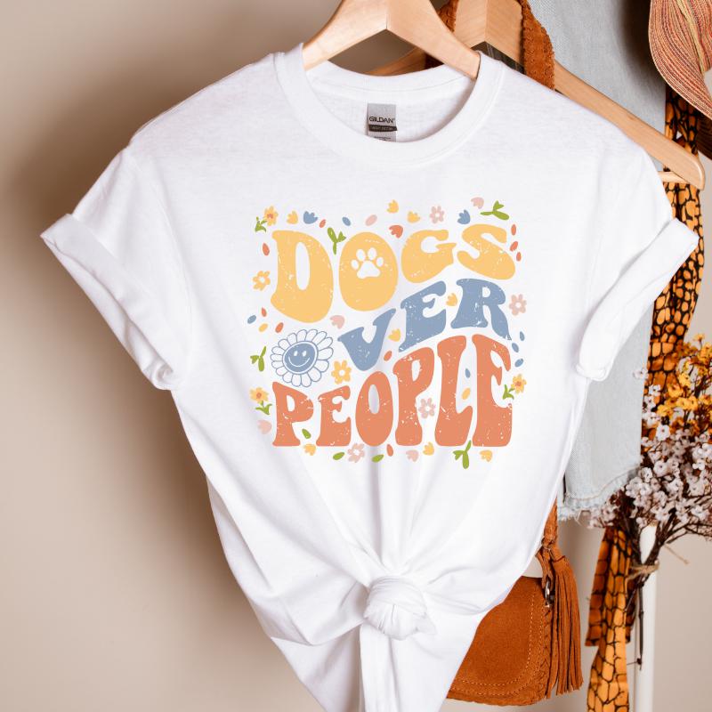 Dogs Over People Floral Smiley