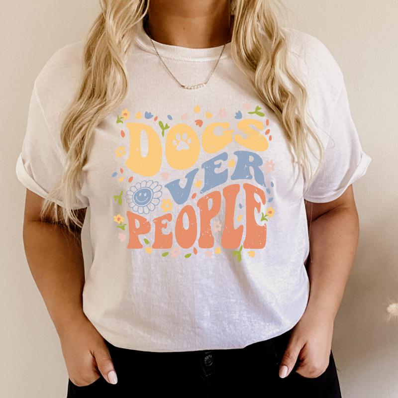 Dogs Over People Floral Smiley