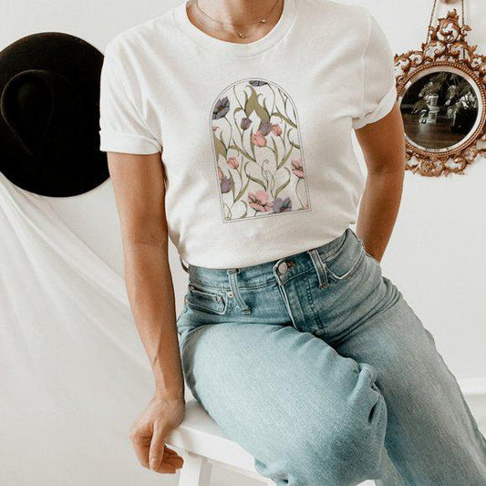 Floral beauty graphic tee