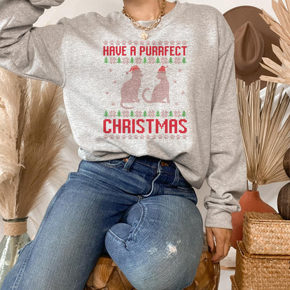 Have a Purrfect Christmas Cat Sweatshirt