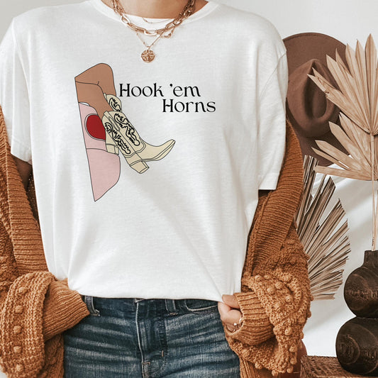 Hook 'em Horns Cowgirl Boots Western
