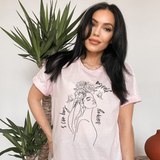 I Can Buy Myself Flowers Floral Woman Outline T Shirt