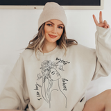 I Can Buy Myself Flowers Floral Woman Outline Sweatshirt