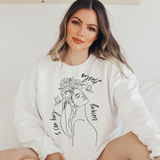 I Can Buy Myself Flowers Floral Woman Outline Sweatshirt