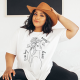 I Can Buy Myself Flowers Floral Woman Outline T Shirt