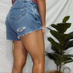 Lee distressed high waisted Cutoffs. Size 26