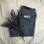 Lee distressed high waisted Cutoffs. Size 26
