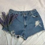 Lee distressed high waisted Cutoffs. Size 30
