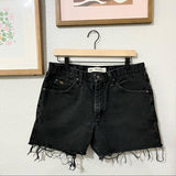 Lee high waisted black denim cutoff shorts in size 32