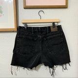 Lee high waisted black denim cutoff shorts in size 32