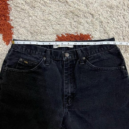 Lee high waisted black denim cutoff shorts in size 32