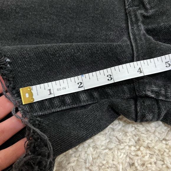 Lee high waisted black denim cutoff shorts in size 32