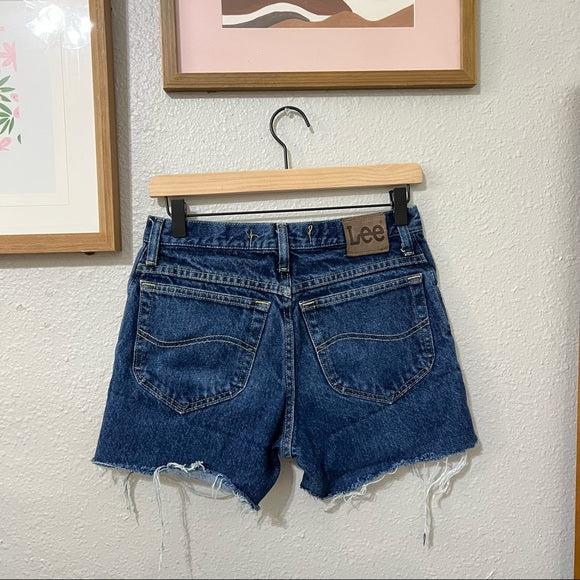 Lee high waisted denim cutoff shorts in size 27
