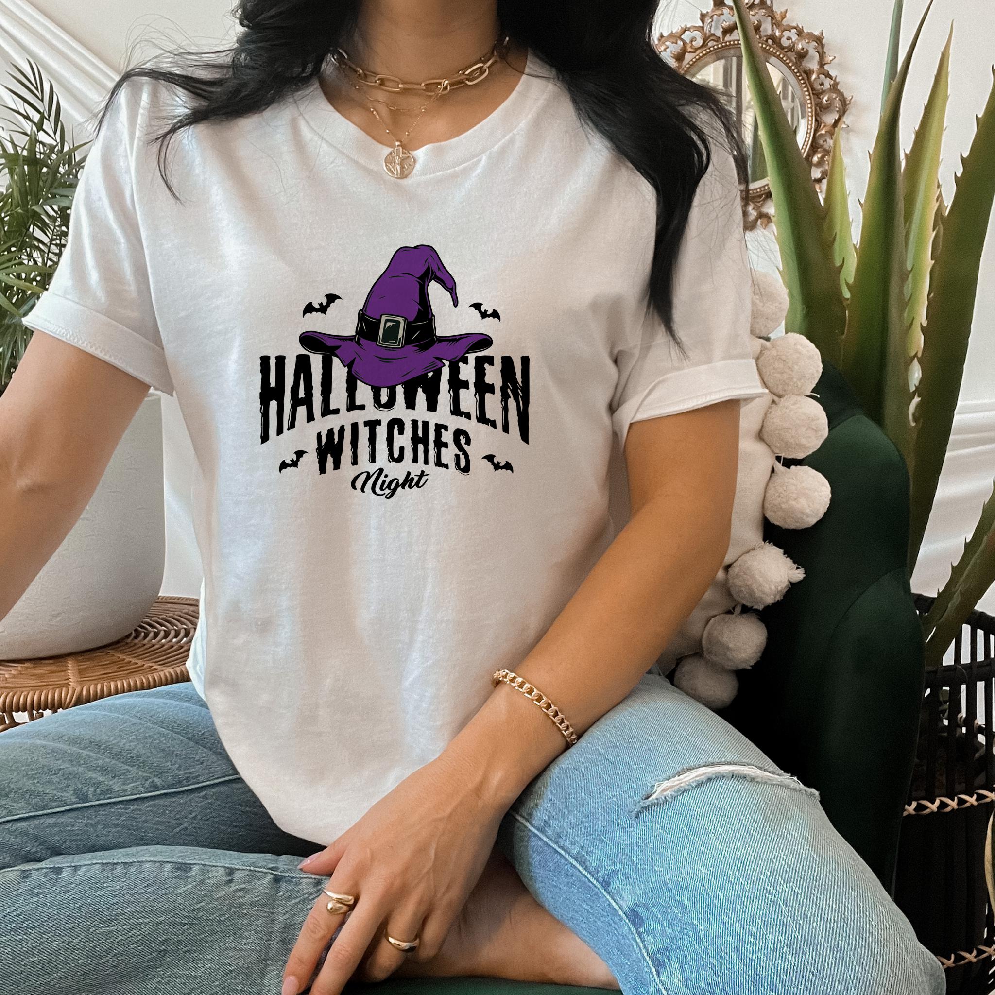 Purple Halloween Witches Night