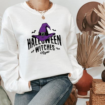 Purple Halloween Witches Night