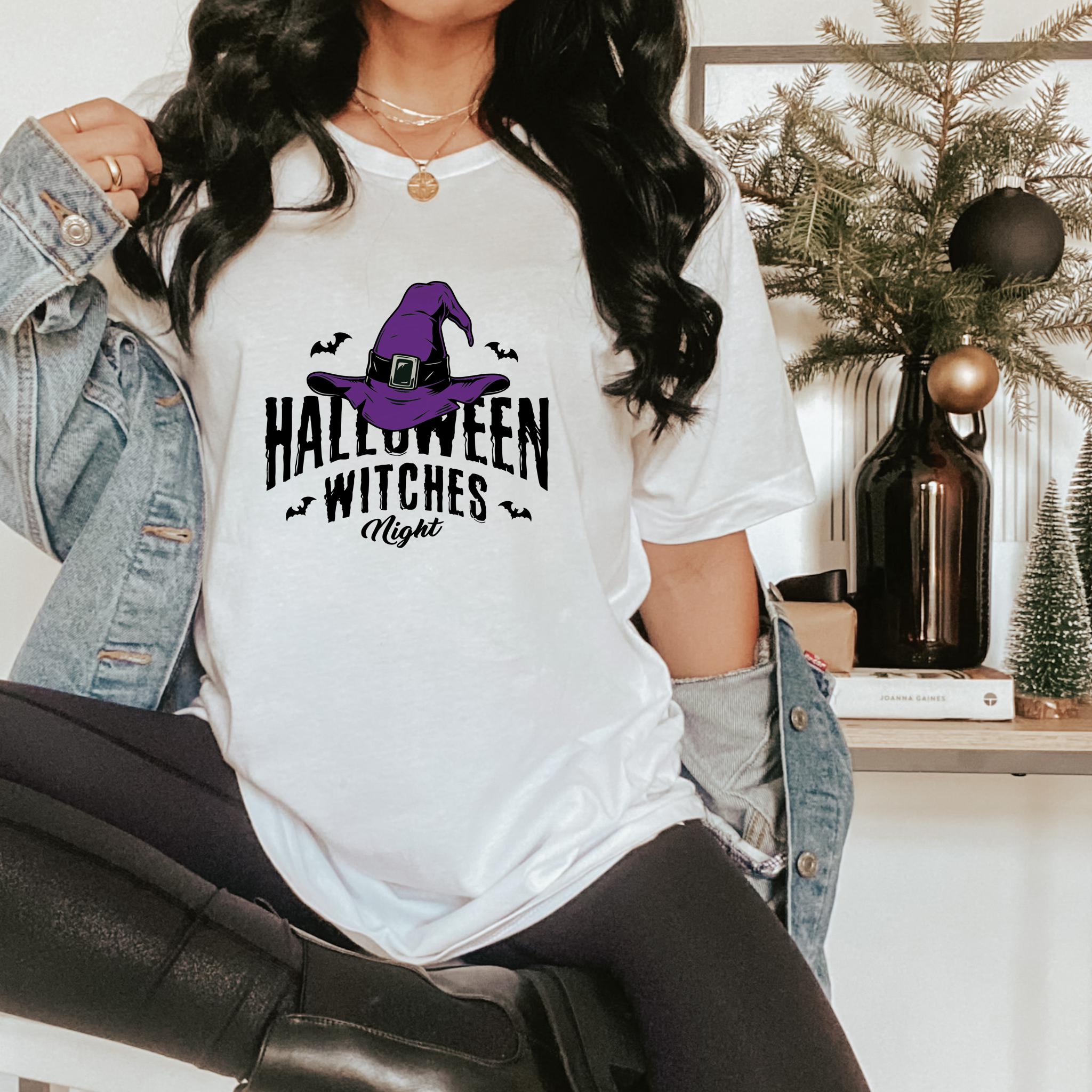 Purple Halloween Witches Night