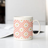 Retro Pink Checkered Daisy