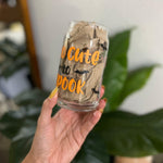 Too Cute to Spook bat Libbey glass can