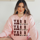 Yall Yall Yall Maroon Aggie Cowboy Cowgirl Western Boots Sweatshirt