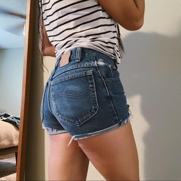 Vintage Lee High Waisted denim cutoffs size 26