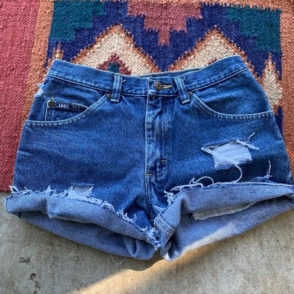 Vintage Lee High Waisted denim cutoffs size 26