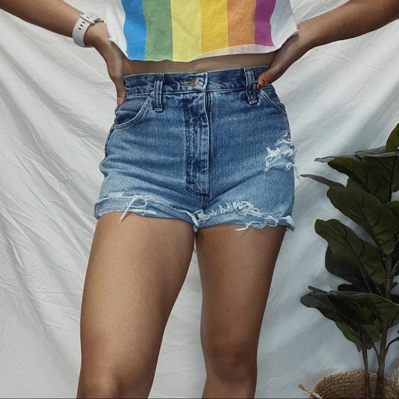Wrangler High waisted denim Cutoffs. Waist Size 27