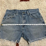 Wrangler high waisted light wash denim cutoffs size 33