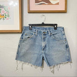 Wrangler high waisted light wash denim cutoffs size 33